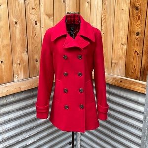 Gap Brand Pea Coat - Red Wool - Women’s size Medium